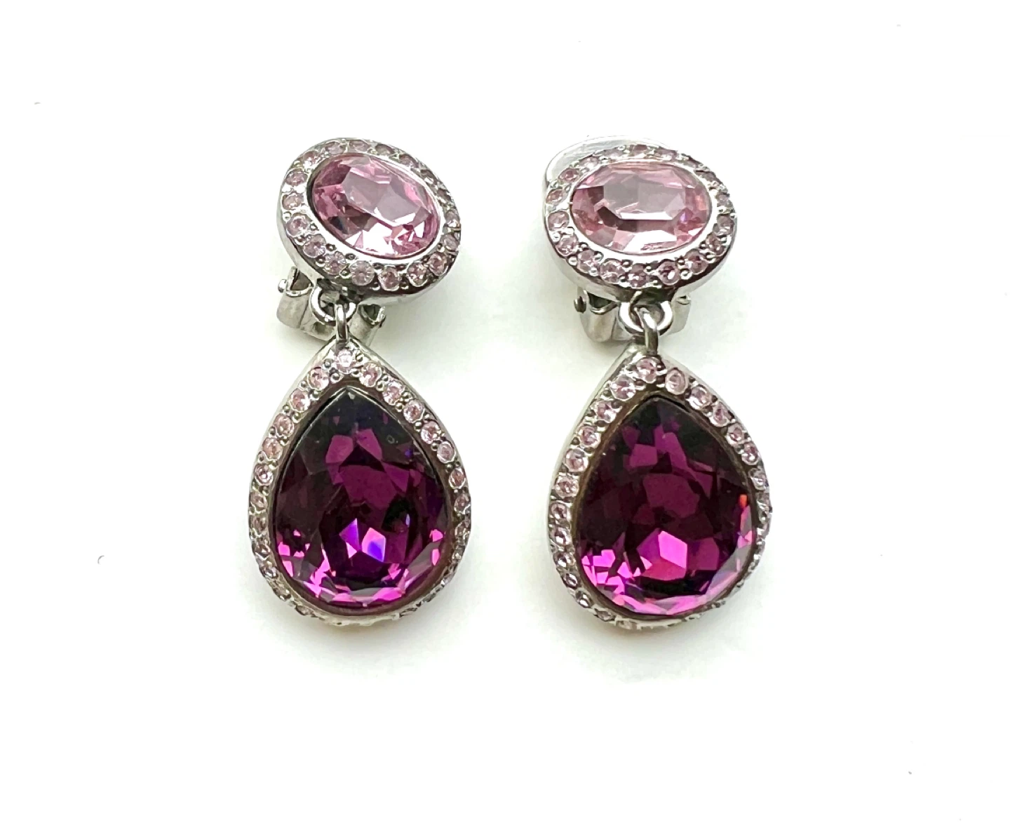 Clip-on Teardrop Gemstone Earrings - photo 4