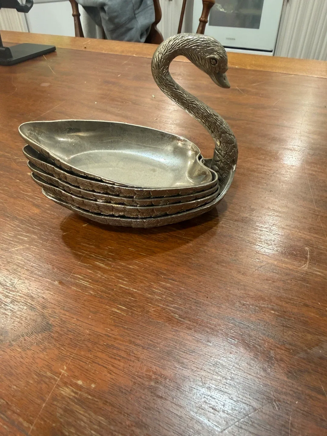 Silver Swan Serving Dish Set