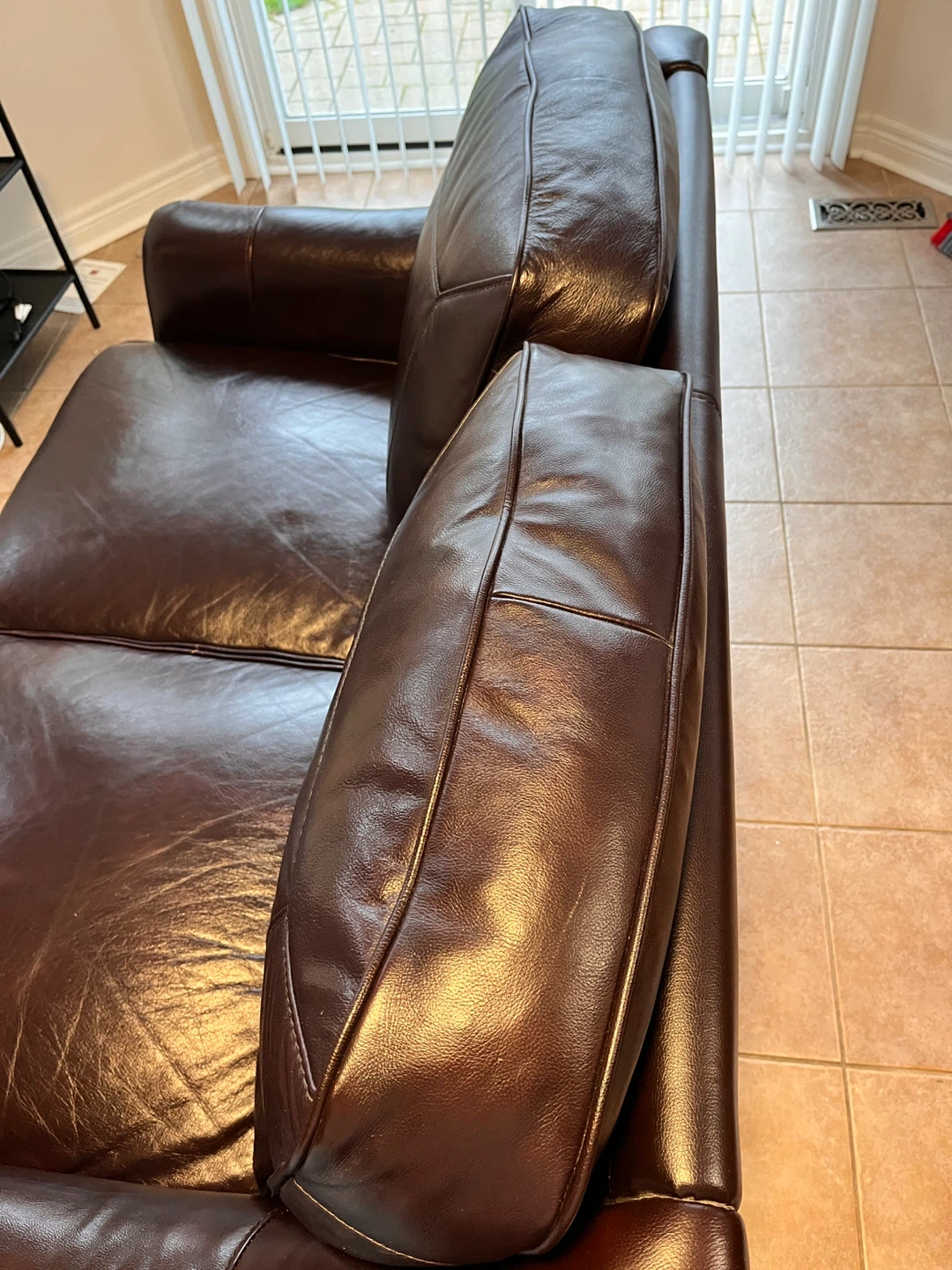 Brown Leather Loveseat for Sale - photo 2