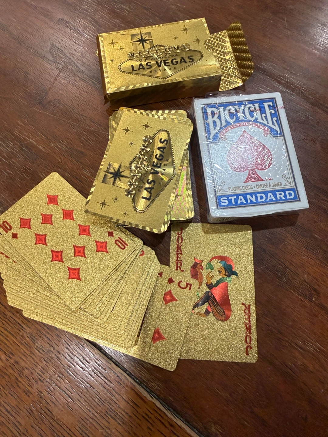 Bicycle Standard Playing Cards & Las Vegas Gold Deck