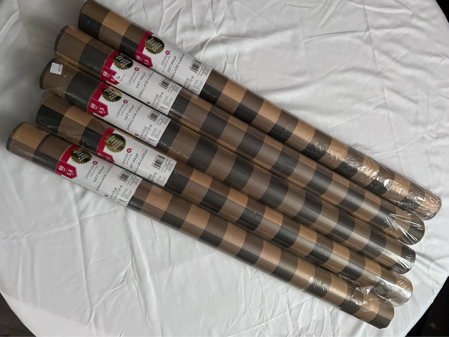 5x Celebrate It Gift Wrap Rolls - Buffalo Plaid - photo 2