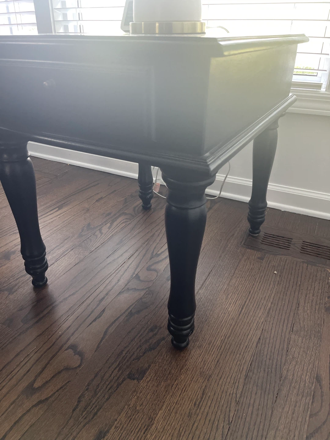 Black End Table with Drawer and corner table - photo 5