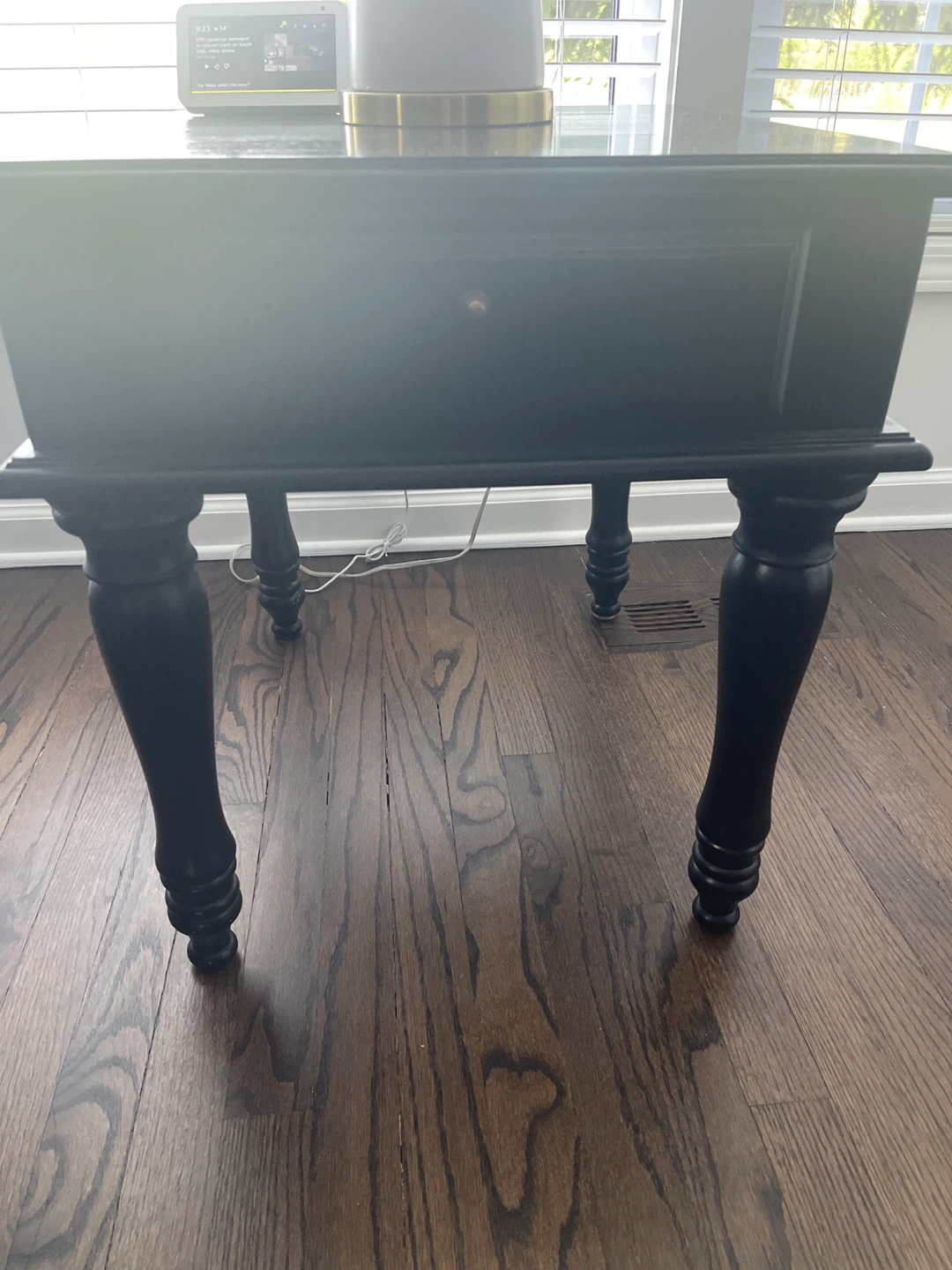 Black End Table with Drawer and corner table - photo 4