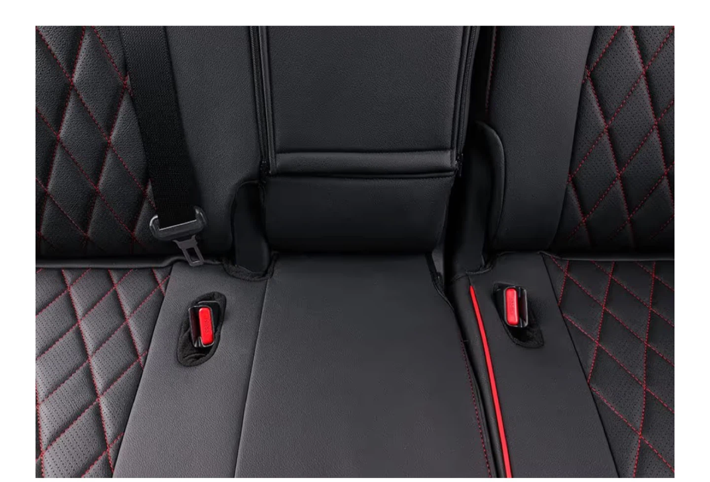 Highlander Seat Covers Custom Fit  2014-2019, Black Red Trim TR9 - photo 4