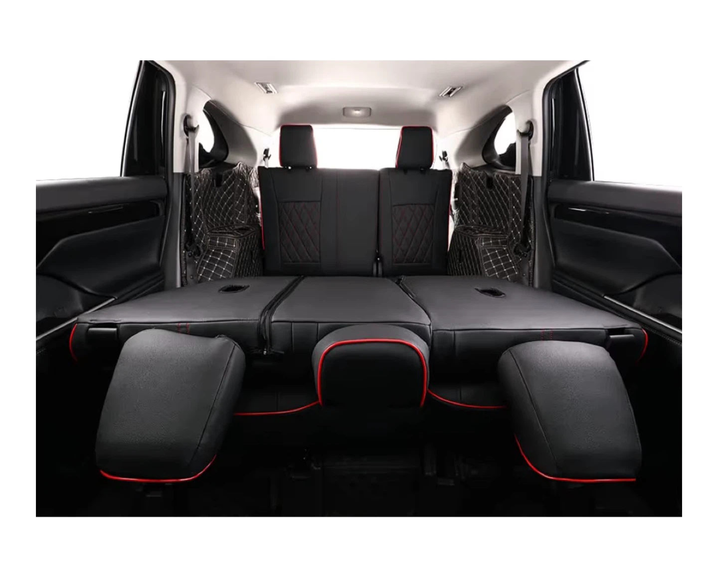 Highlander Seat Covers Custom Fit  2014-2019, Black Red Trim TR9 - photo 5