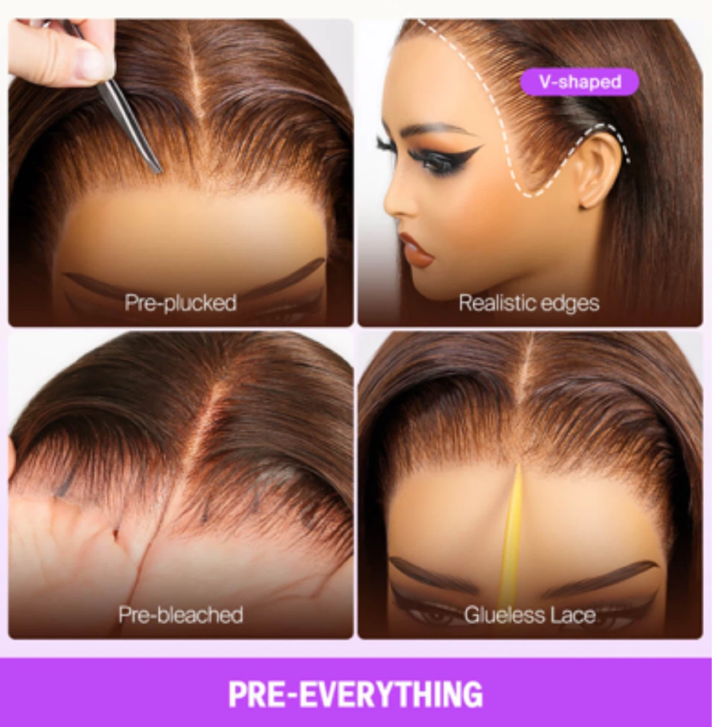 Chocolate Brown body wave glueless Wig - photo 3