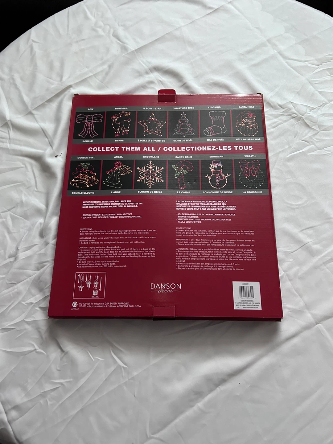 Danson Heart Light Up Christmas Silhouette Double Bell - photo 2
