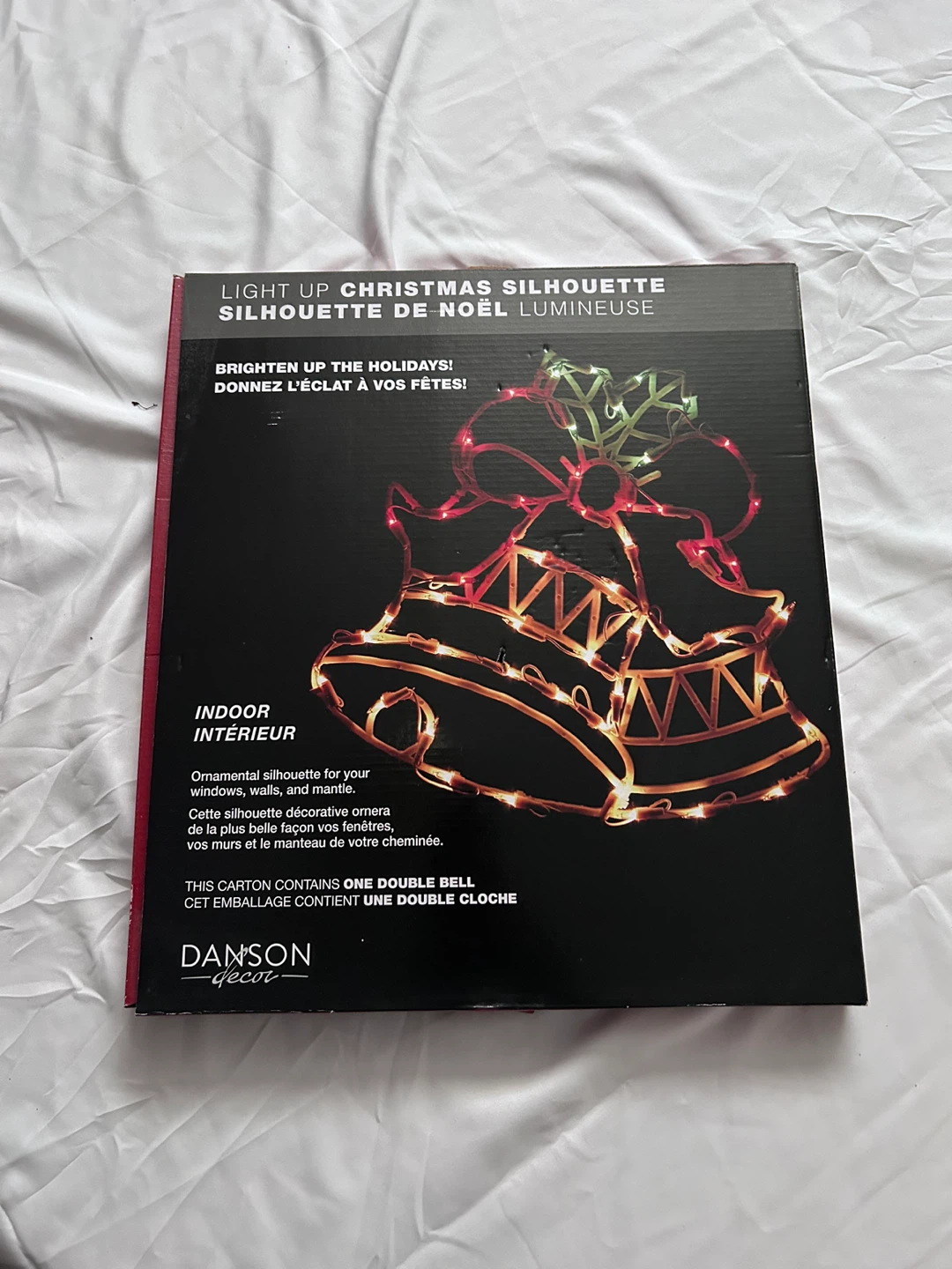 Danson Heart Light Up Christmas Silhouette Double Bell