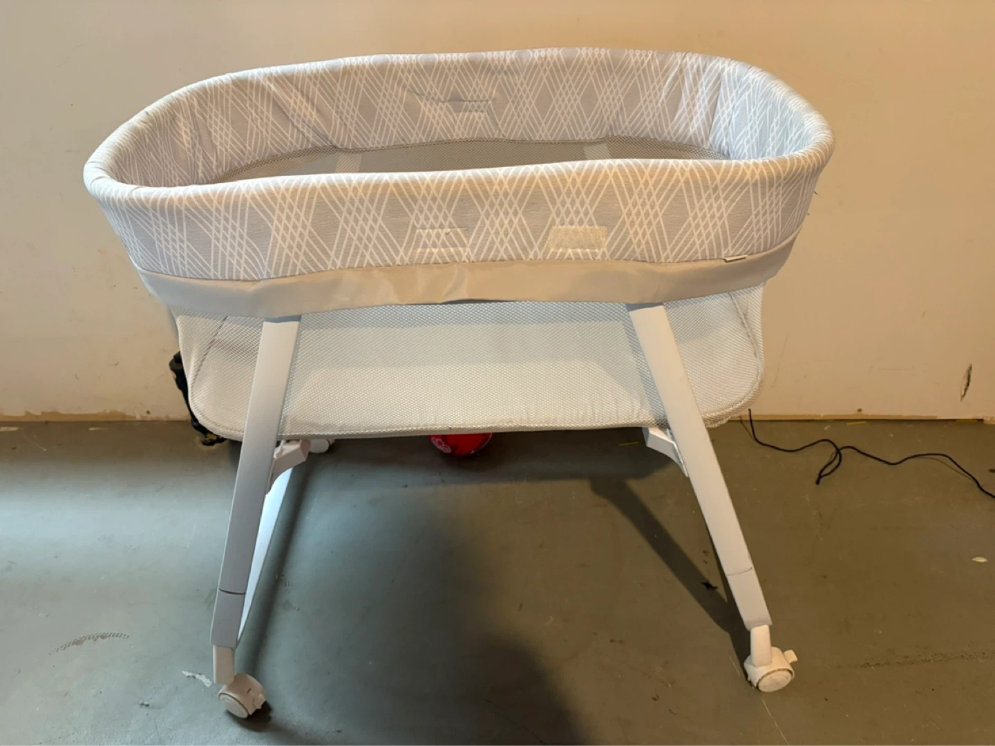 Grey and White Bassinet