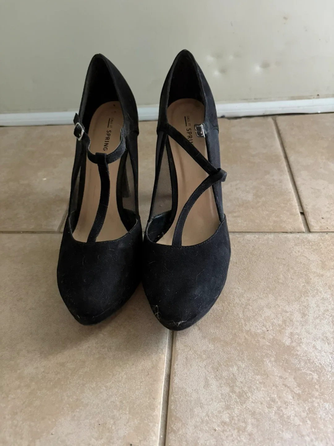 Call It Spring Black Suede Heels - photo 2