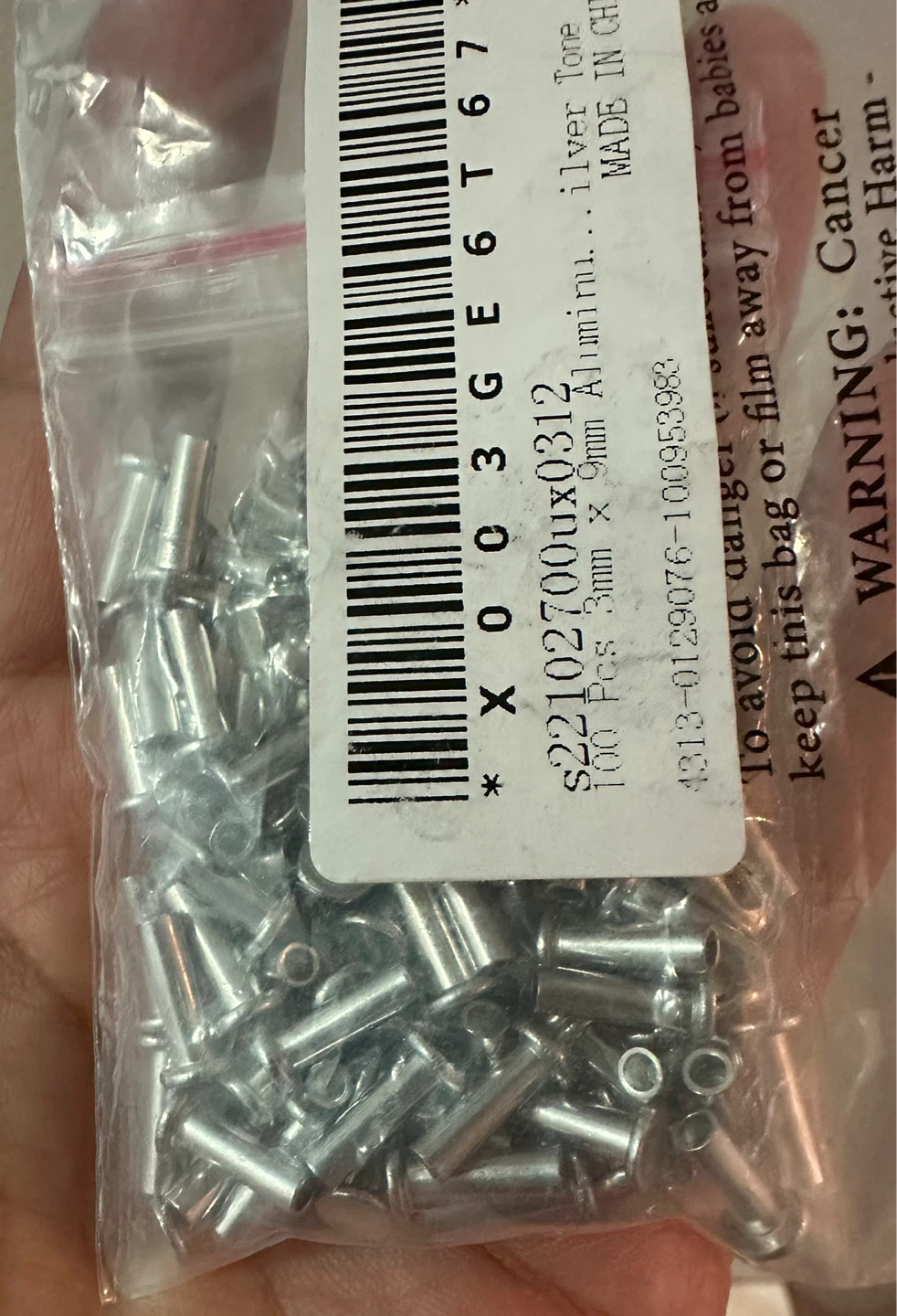 Aluminum Rivets - 3mm x 9mm - photo 2