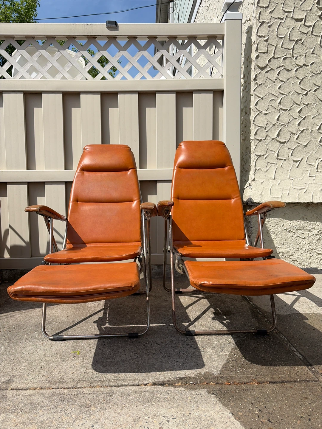 Vintage Italian Folding Lounge Chair in Leatherette, 1970s