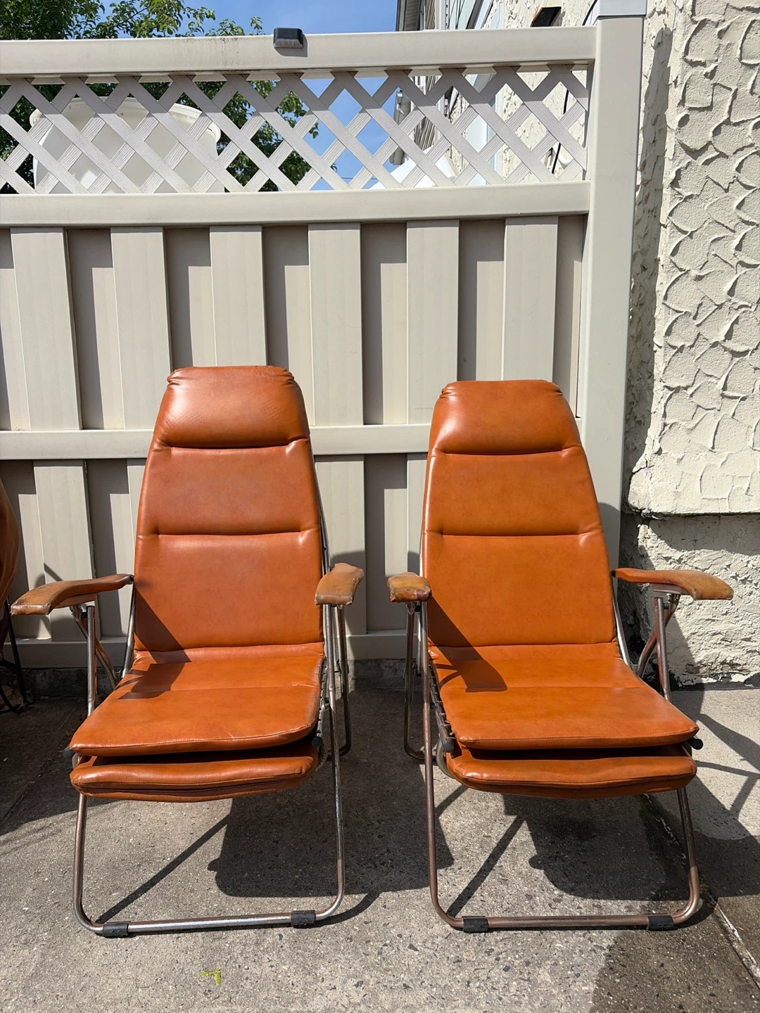 Vintage Italian Folding Lounge Chair in Leatherette, 1970s - photo 5