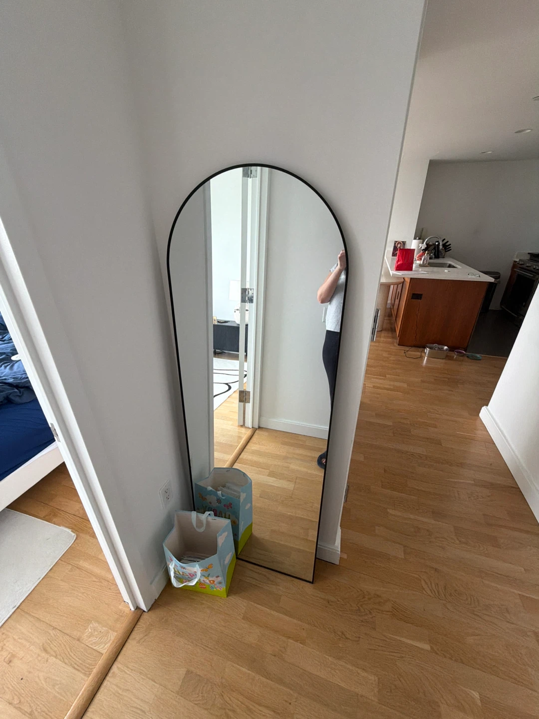 Tall Arch Floor Mirror
