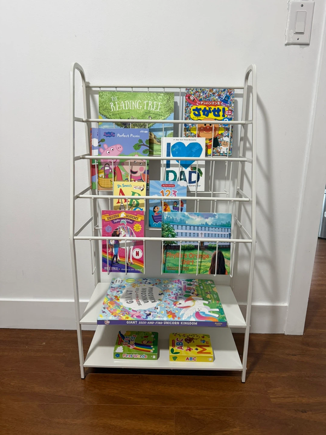 White Metal Kids Book Display Shelf - photo 2