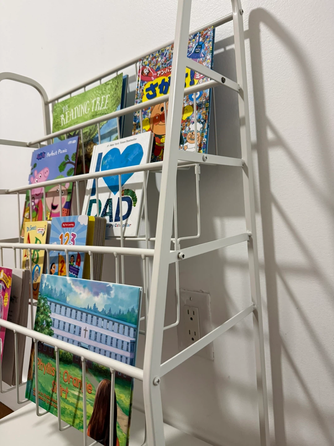 White Metal Kids Book Display Shelf - photo 4