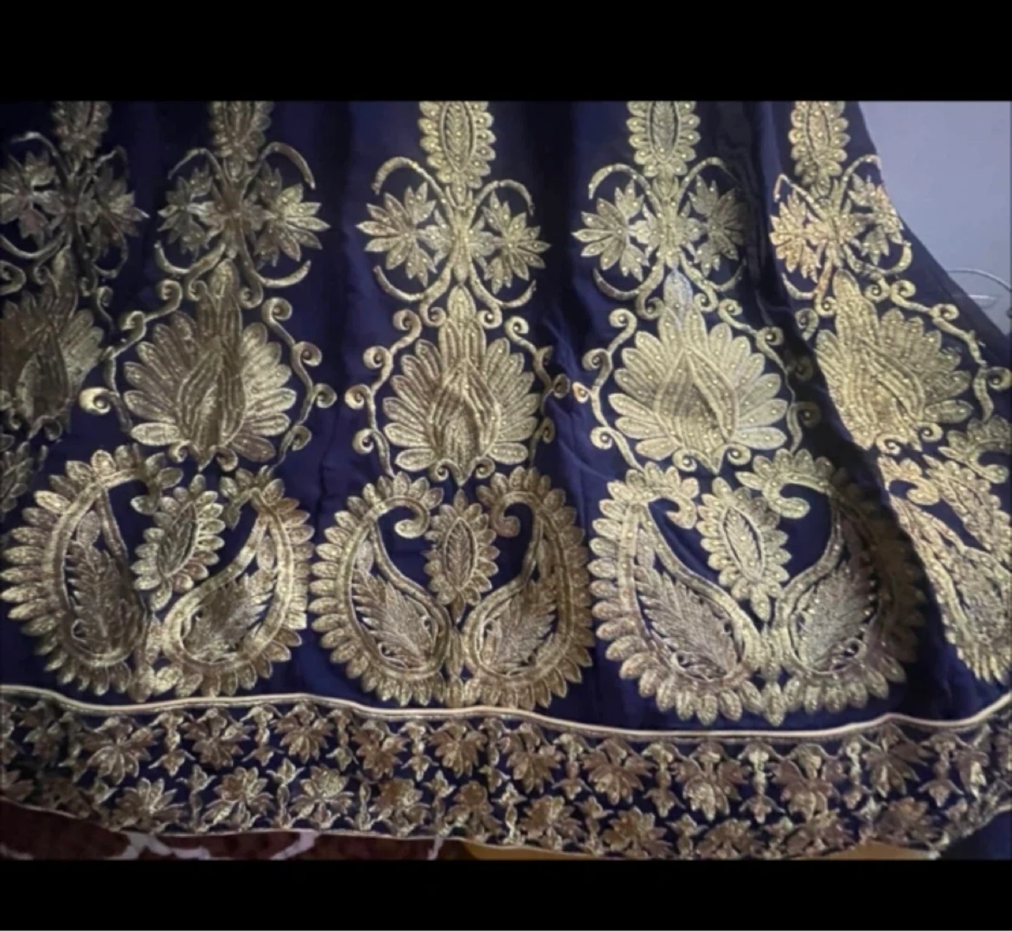Embroidered Navy Blue Anarkali Dress - photo 4