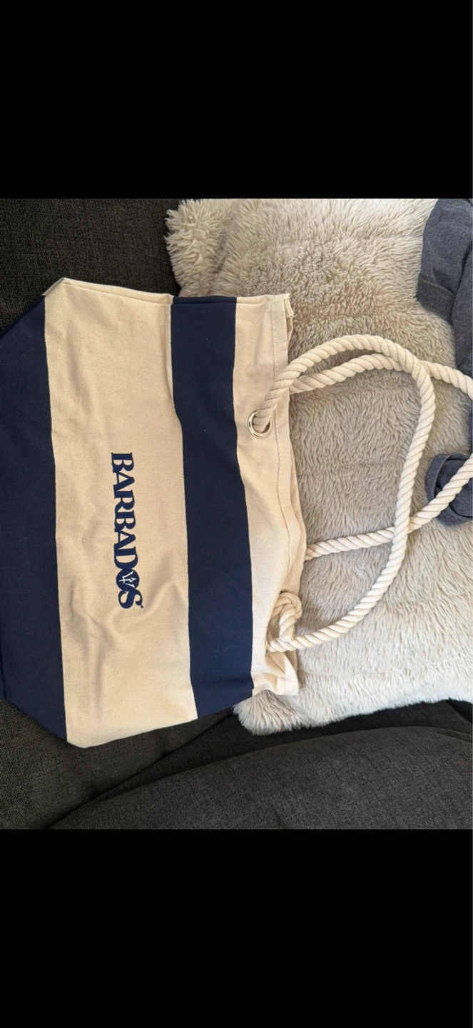 Brand new (20 piece available )Barbados Striped Canvas Tote Bag