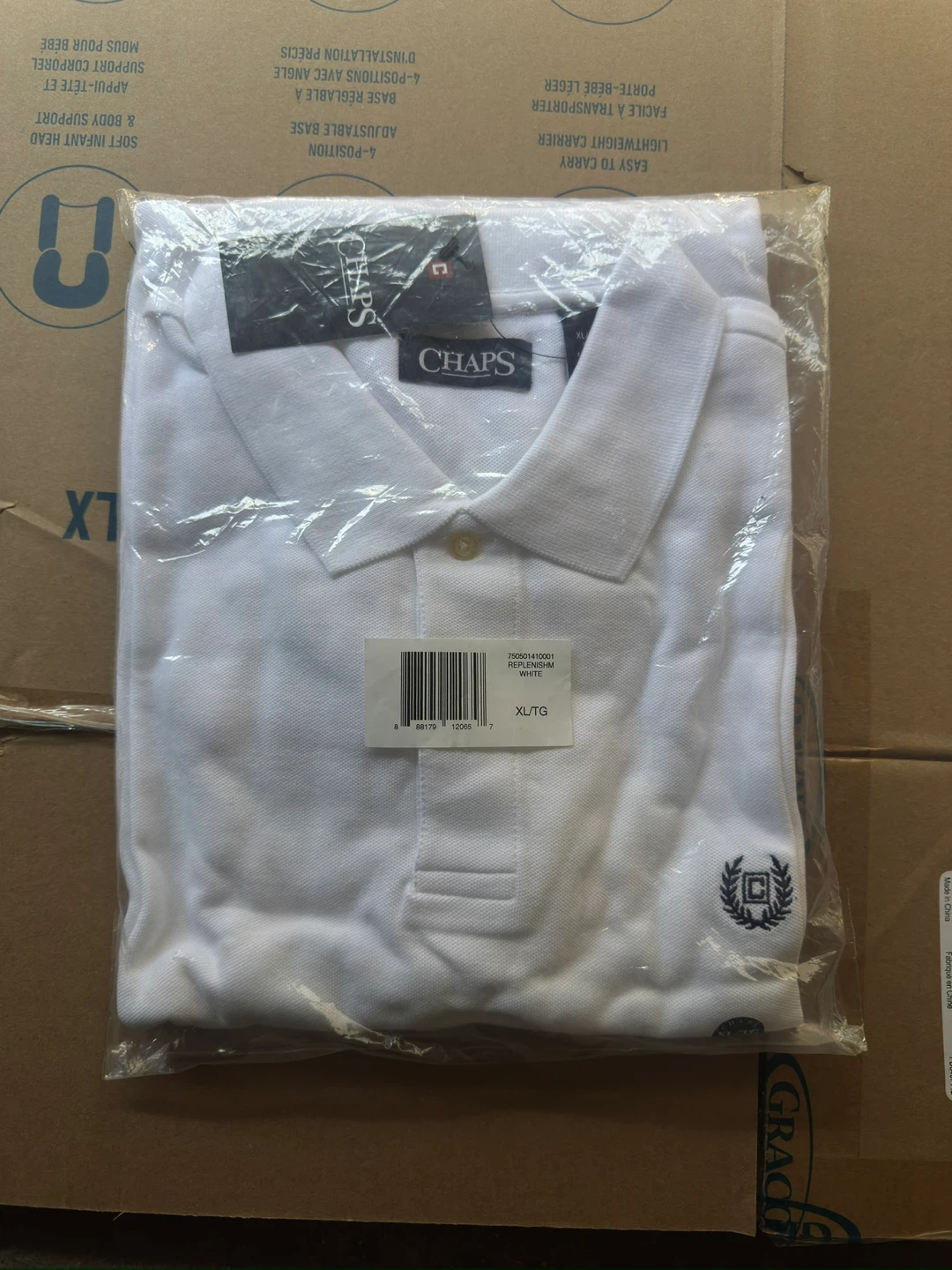 Chaps Men's Polo Shirt White XL/TG