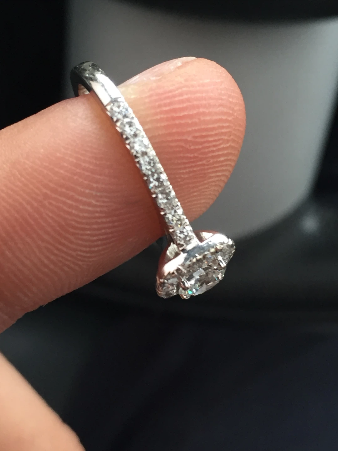 Diamond Halo Engagement Ring - custom jewelry - photo 2