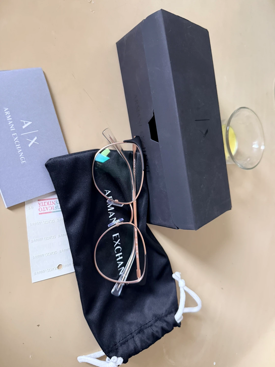 Armani Exchange Rose Gold Eyeglasses