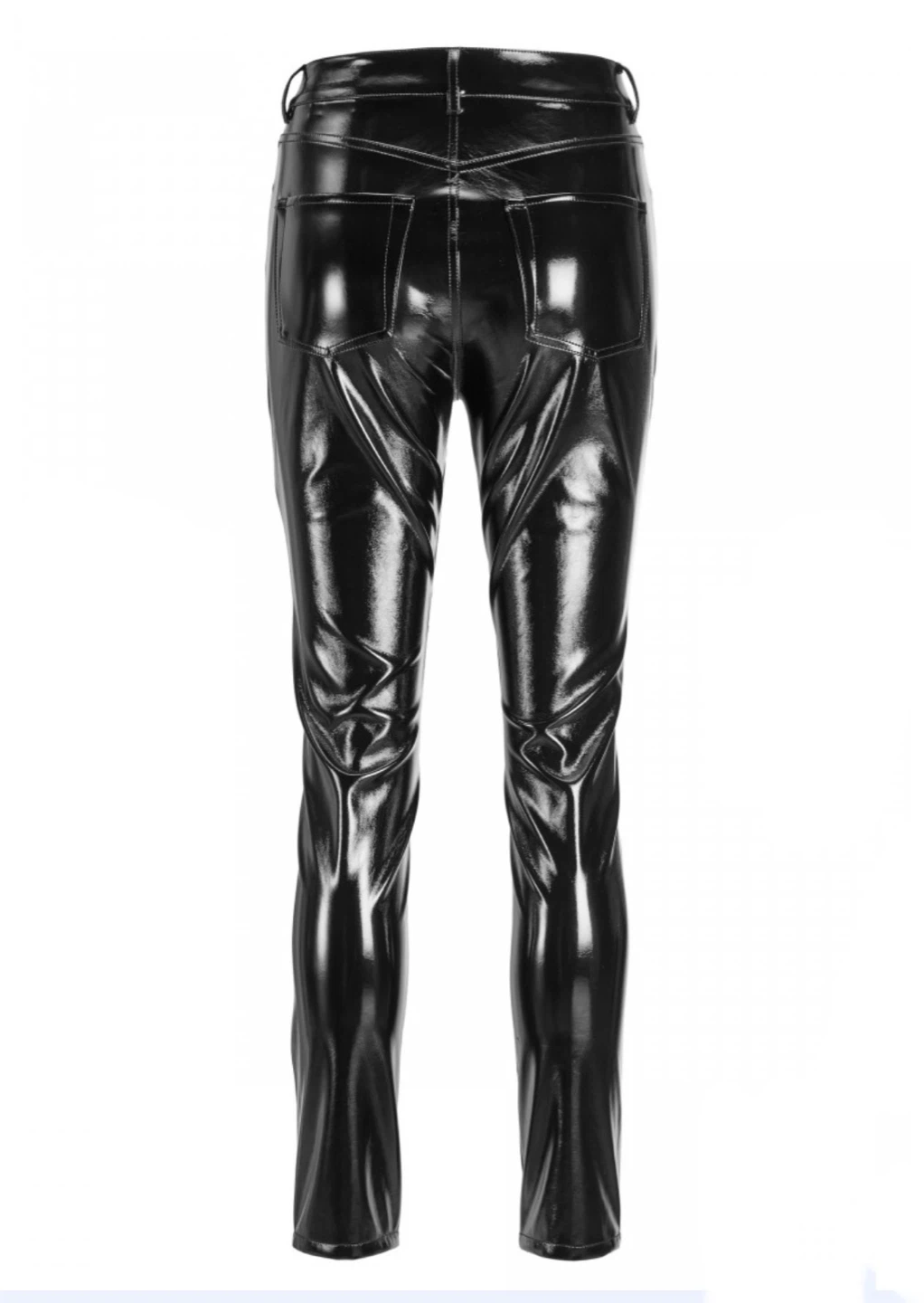 NWT JJXX Black Faux Leather Slim Fit Pants Size S - photo 2