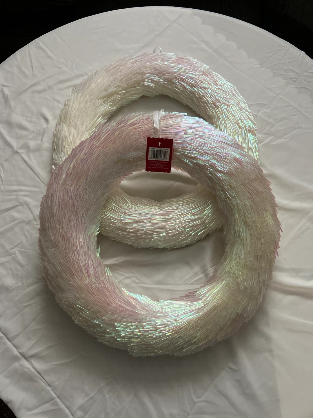 Iridescent Beaded Wreath - Set of 2