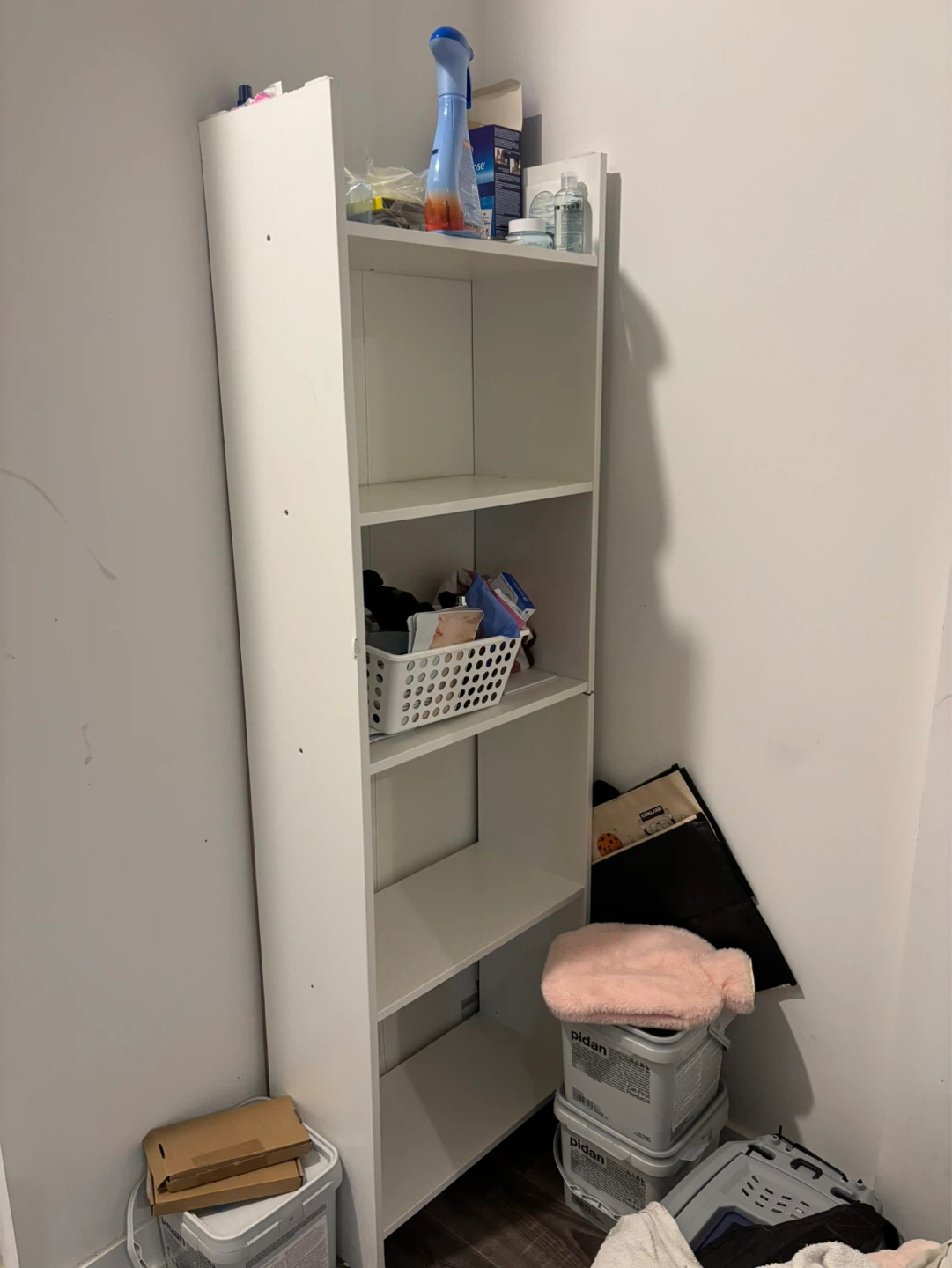 White 5-Shelf Bookshelf