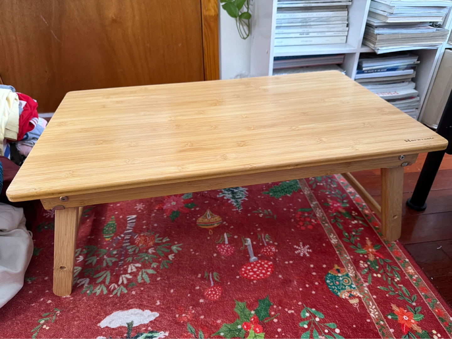 Portable Bamboo Bed Tray Table 25.6x17.7