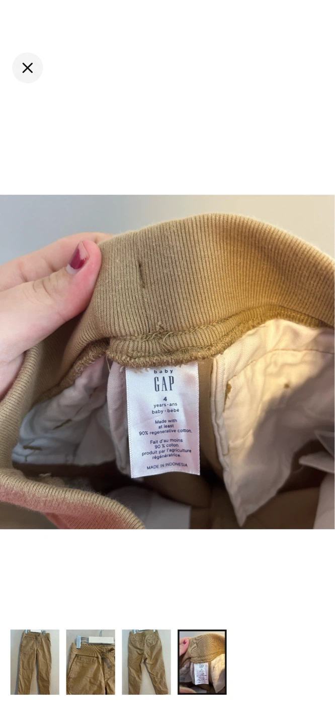 Baby Gap Khaki Jogger Pants - Size 12 Months - photo 4