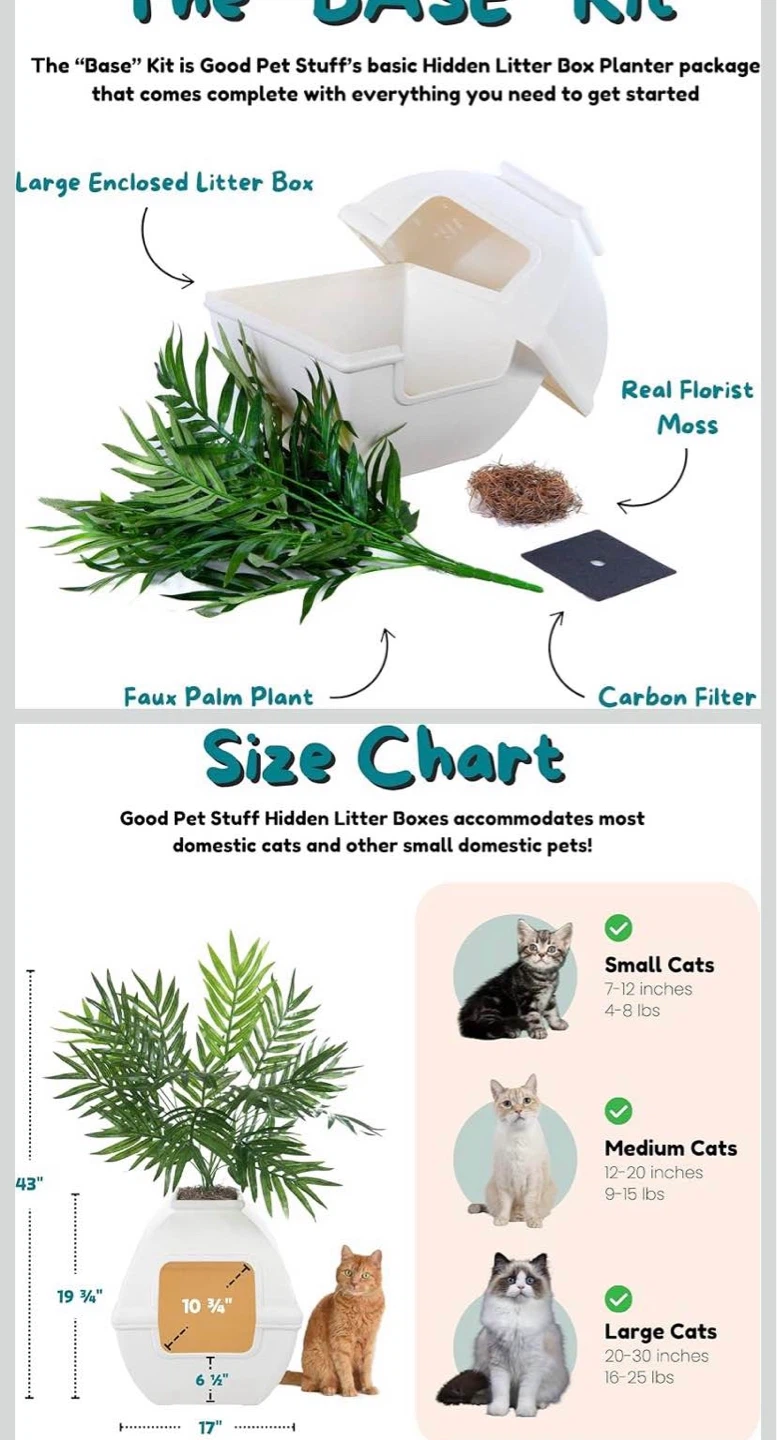 Hidden Litter Box (Used like New) + Soft cat bed (Unused/New) - photo 4
