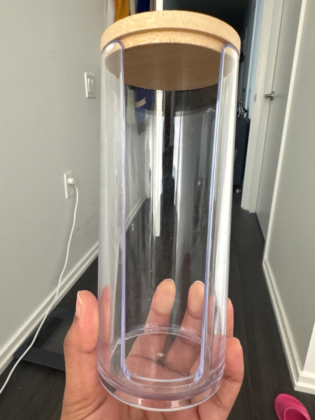 Clear Acrylic Canister with Wood Lid
