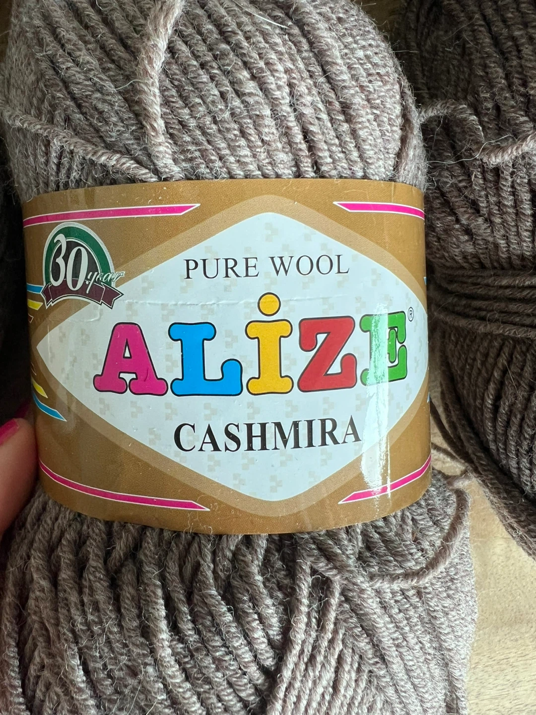 Alize Cashmira Pure Wool Yarn (6 balls) - Taupe - photo 2