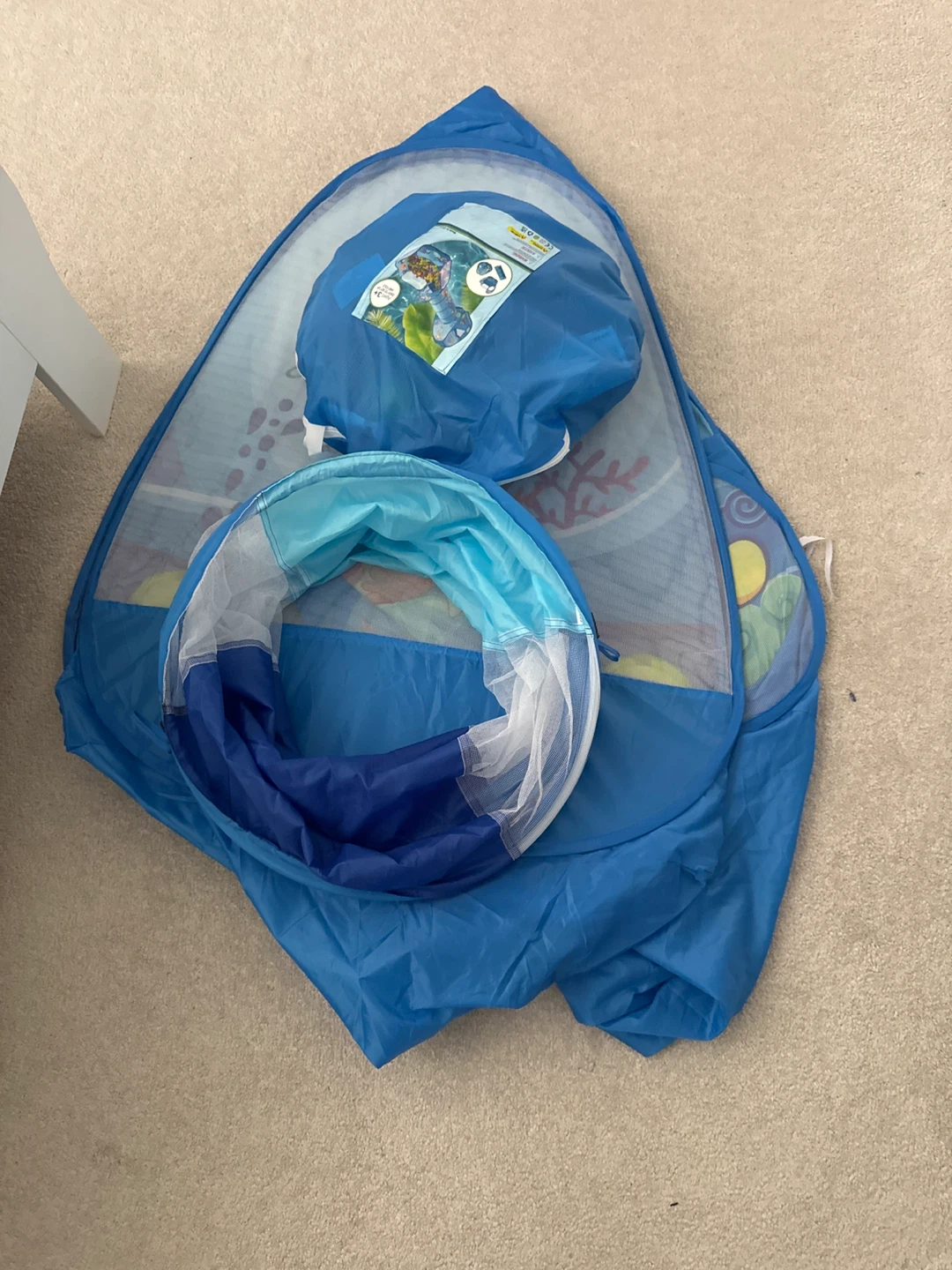 Blue Play Tent with Tunnel