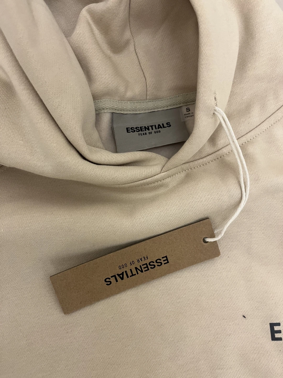 Fear of God Essentials Hoodie (AUTHENTIC)  - Tan - Size S - photo 3