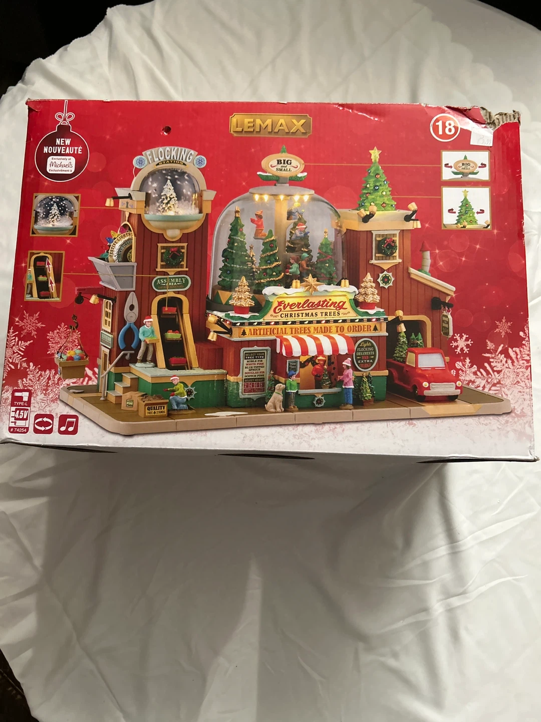Lemax "Flocking" Artificial Trees Christmas Scene