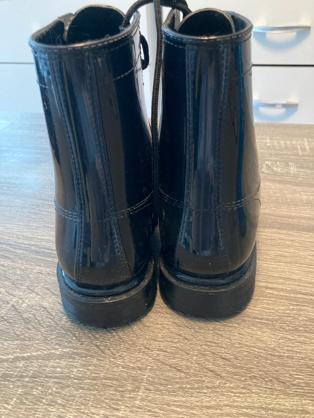 Black Patent Lace-Up Boots women’s - photo 2