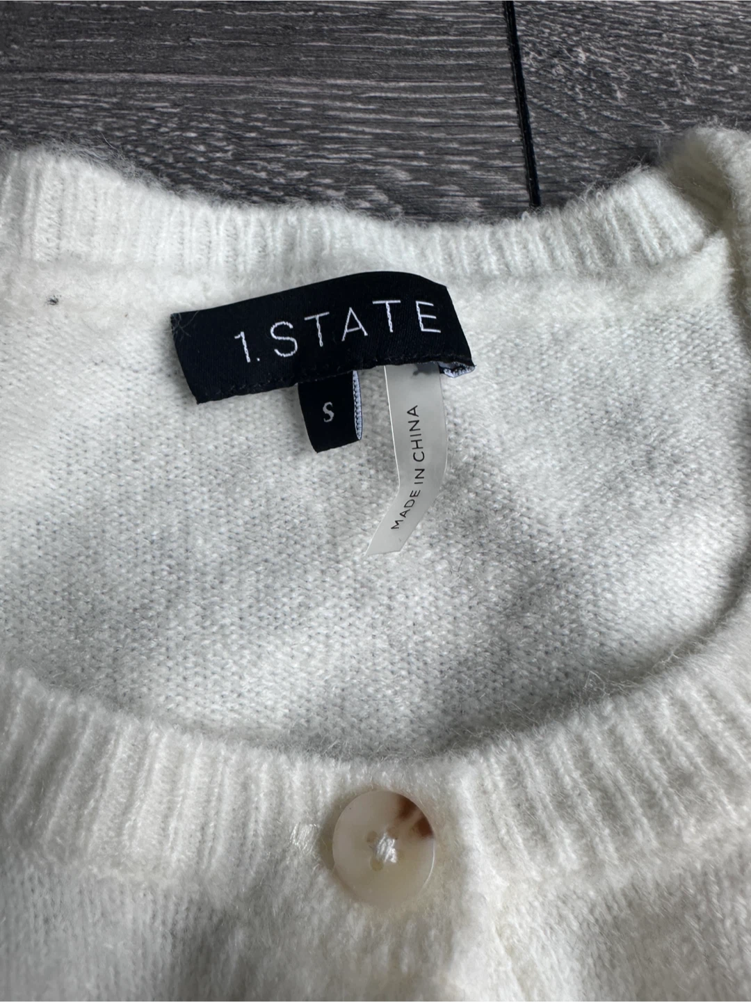 Cream Button-Up Cardigan - Size S - photo 3