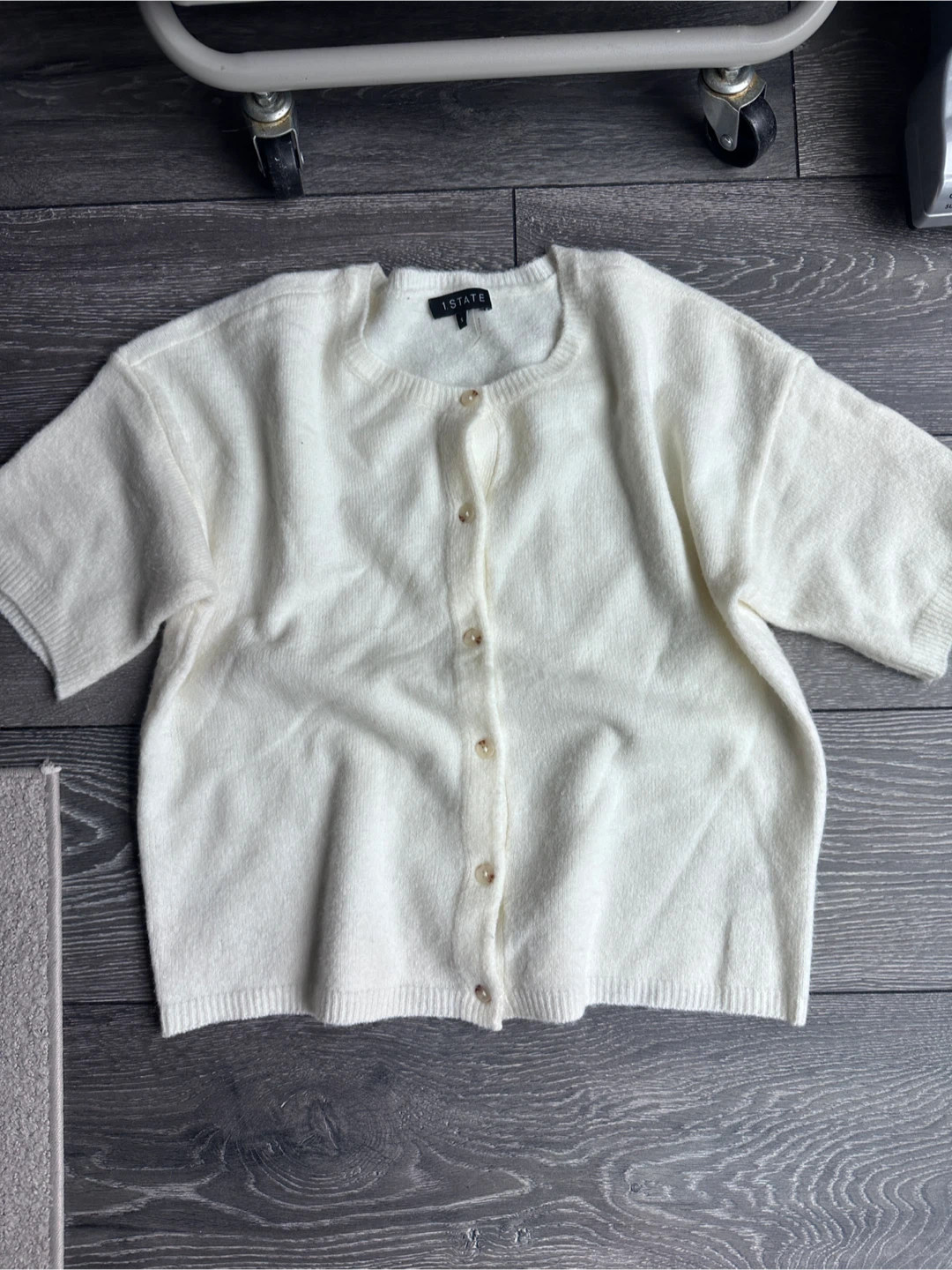 Cream Button-Up Cardigan - Size S