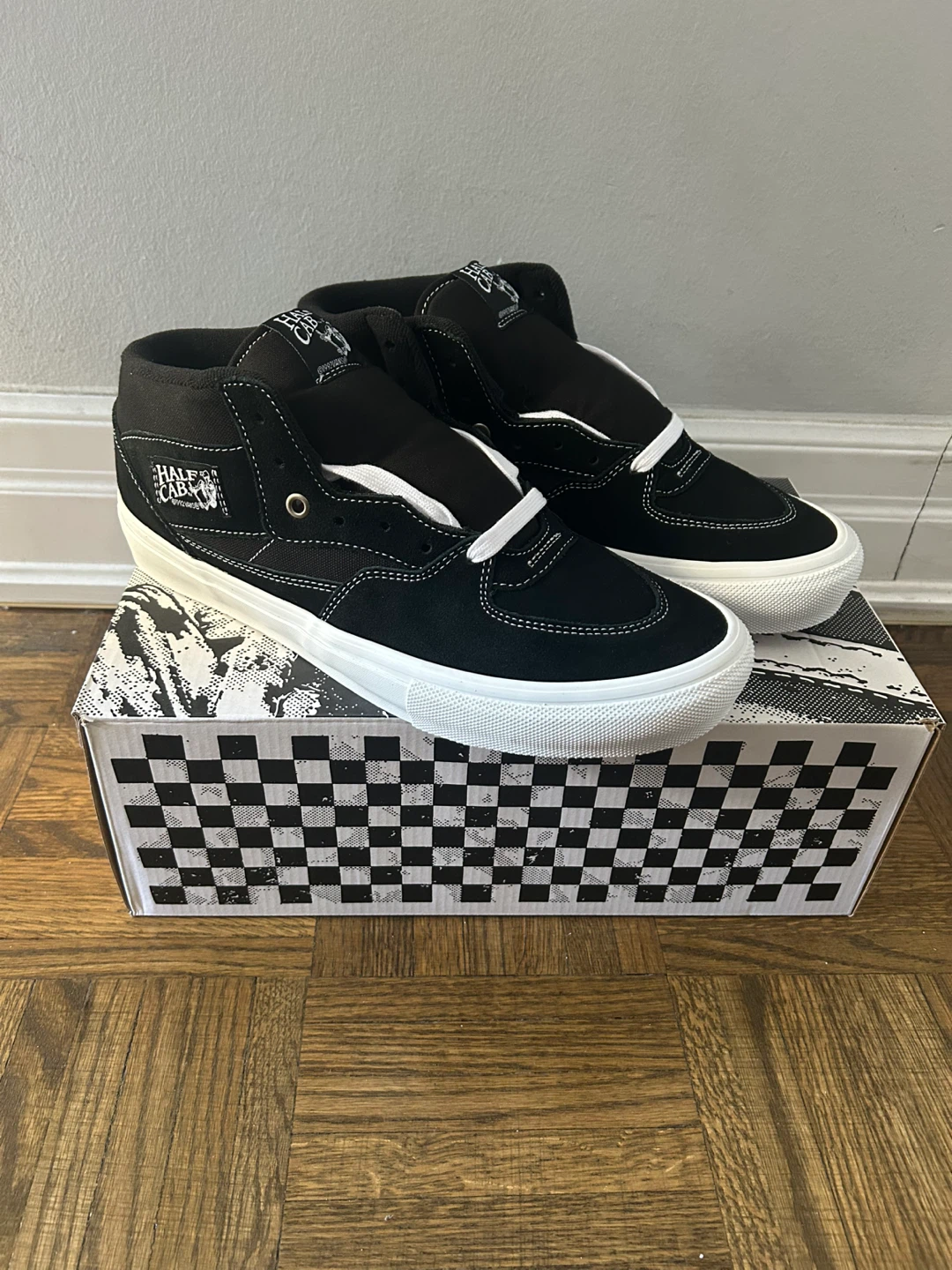 Vans Half Cab Skate Shoes - Black/White - photo 2
