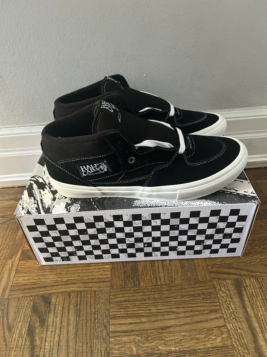 Vans Half Cab Skate Shoes - Black/White - photo 4