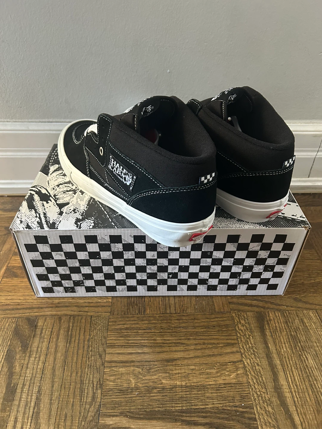 Vans Half Cab Skate Shoes - Black/White - photo 3