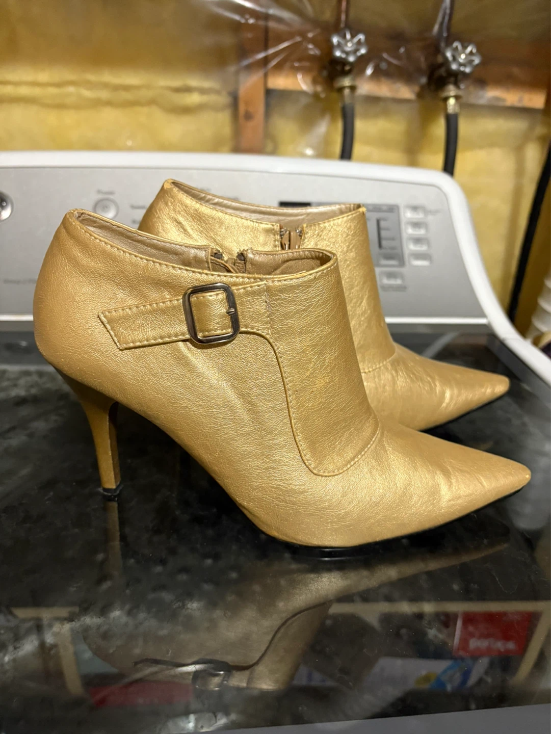 Women’s  Gold Ankle Boots Size 7 $5 firm