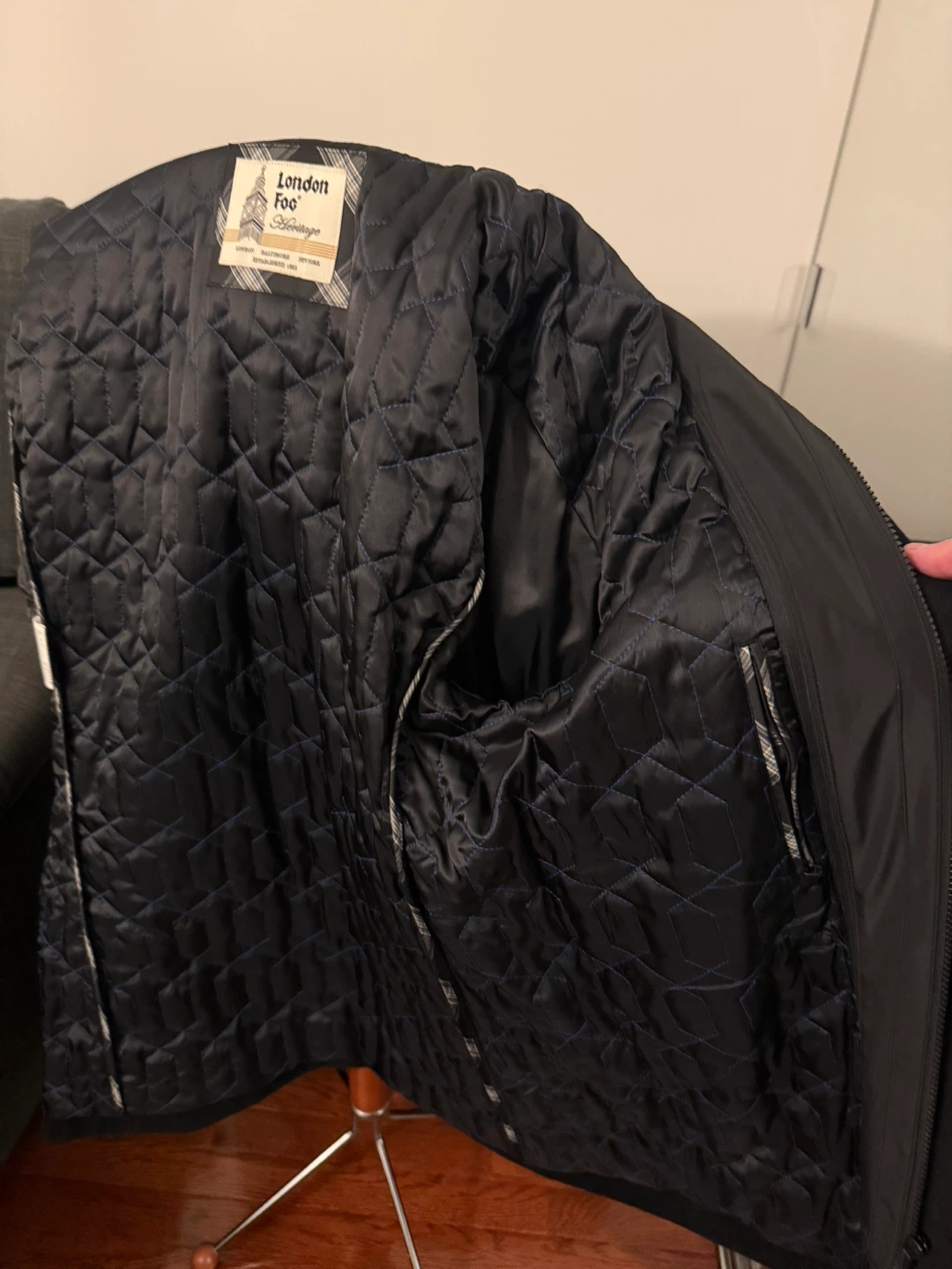 London Fog Men’s Peacoat, Black (42R, Regular) - photo 2