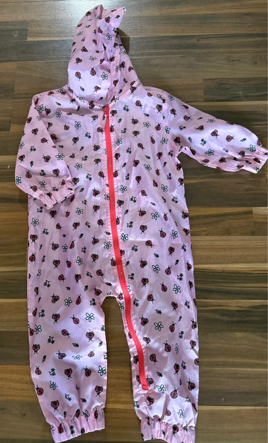 Kids Pink Ladybug Rain Suit