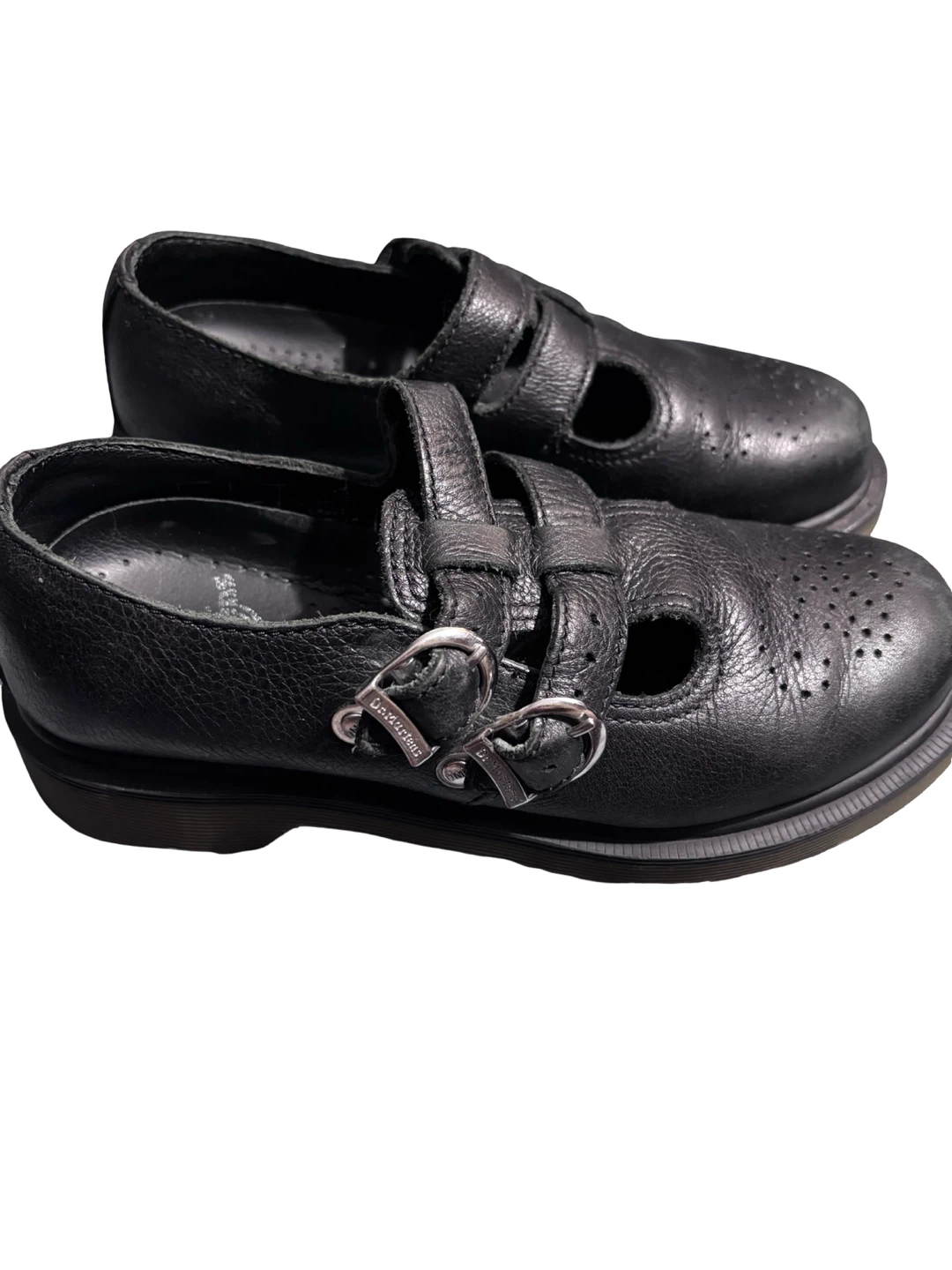 Dr. Martens Black Leather Mary Jane Shoes Size 4 UK / 6 US