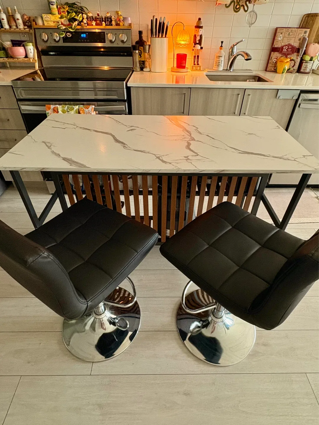 Kitchen Island with Bar Stools - photo 2