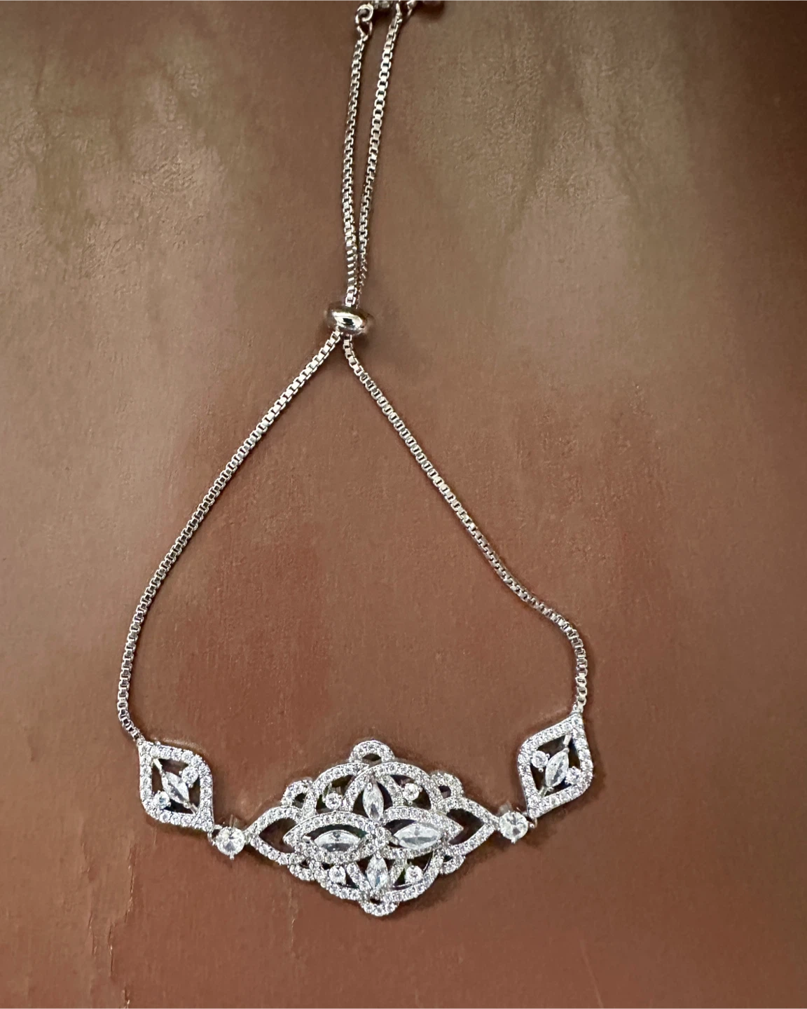 Sparkling Cubic Zirconia Bolo Bracelet