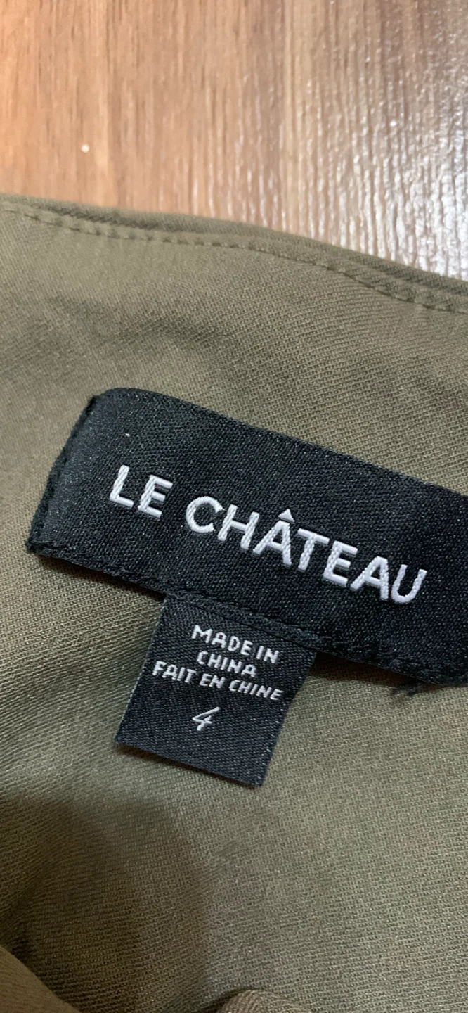 LE CHÂTEAU Olive Green Pants Size 4 - photo 2