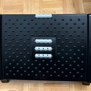 Black Footrest with Massage Rollers